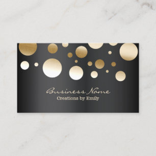 Modern Gold Confetti Dots Jewelry Business Card