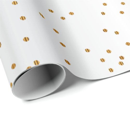Modern Gold Confetti Dots  Wedding Wrapping Paper