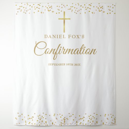 Modern Gold Confirmation Photo Backdrop