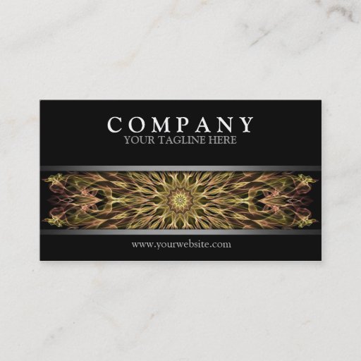 Customizable Modern Gold Copper Mandala Business Card Template