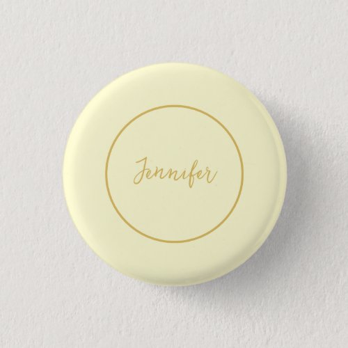 Modern Gold  Cream Color Calligraphy Plain Unique Button