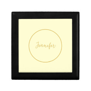 Modern Gold & Cream Color Calligraphy Plain Unique Gift Box