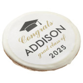 Modern Gold Custom Congrats Graduation Party Sugar Cookie (Angled)