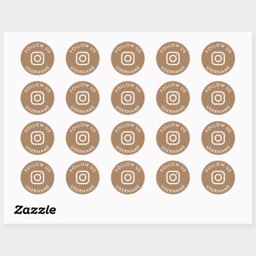 modern gold custom instagram social media package classic round sticker