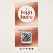 Modern Gold Custom Logo Social Media Profile Card (Front & Back)