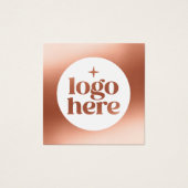 Modern Gold Custom Logo Social Media Profile Card (Front)