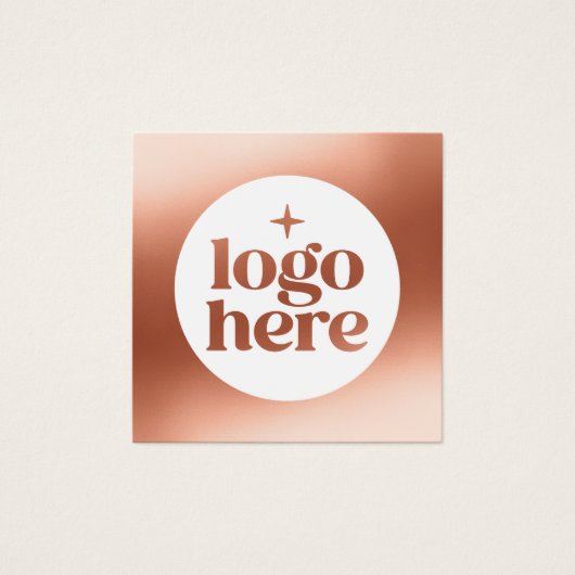 Modern Gold Custom Logo Social Media Profile Card (Front)