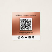 Modern Gold Custom Logo Social Media Profile Card (Back)