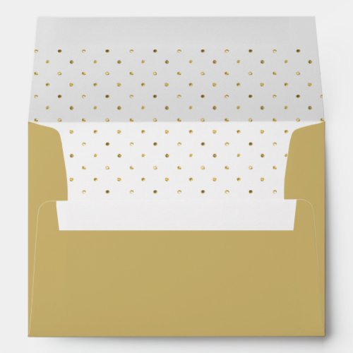 Modern gold dot pattern Christmas Holiday Envelope