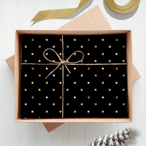 Modern gold dot pattern Christmas Holiday Tissue Paper