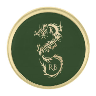 Modern Gold Dragon Finish Lapel Pin