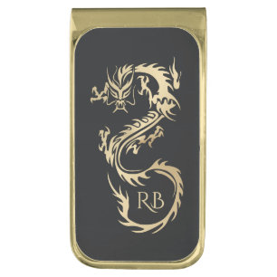 Modern Gold Dragon Finish Money Clip