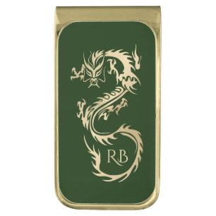 Modern Gold Dragon Finish Money Clip
