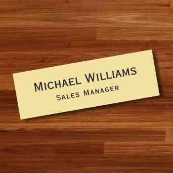 Modern Gold Employee Business Corporate Office Id Name Tag by iCoolCreate at Zazzle