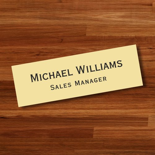 Modern Gold Employee Business Corporate Office ID Name Tag