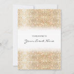 Modern Gold Faux Sequins Festive Party Invitation at Zazzle