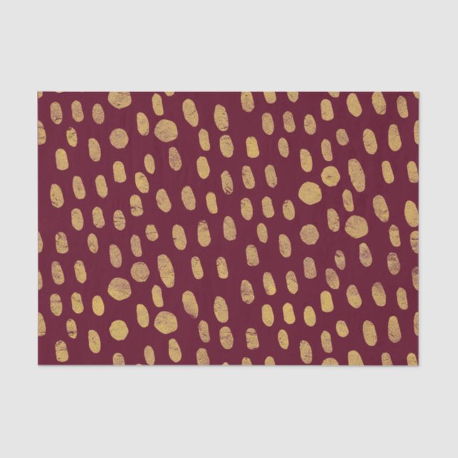 Modern Gold Fingerprints Tissue Paper (Front)