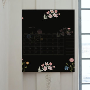 Modern Gold Floral Minimalist Planner Dry Erase Board