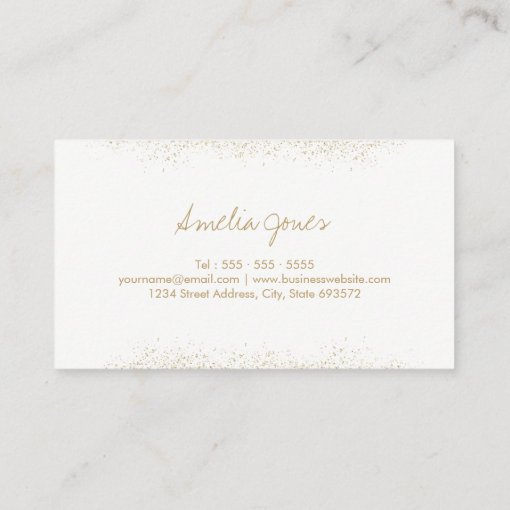 Modern Gold Floral Wreath Business Card | Zazzle