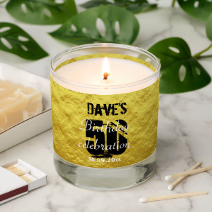 Modern Gold Foil 50th Any Age Birthday Party Scented Candle