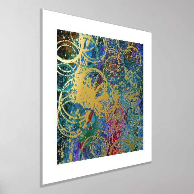 Modern Gold Foil Abstract Art Foil Prints (Laydown)