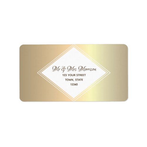 Modern Gold Foil Address Label