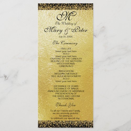 Modern Gold Foil and Confetti Program