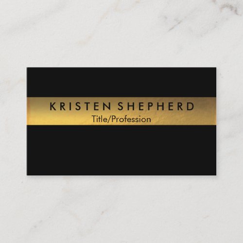 Modern Gold Foil Business Cards Black and Gold