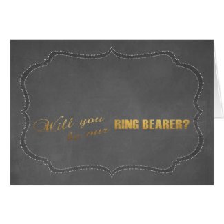 Modern Gold Foil Chalk Will You Be Our RING BEARER