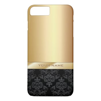 Modern Gold Foil Custom Name Iphone 7 Plus Case by caseplus at Zazzle