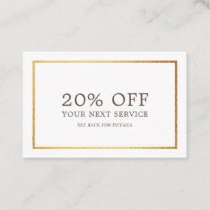 Modern Gold Foil - Discount Voucher Card