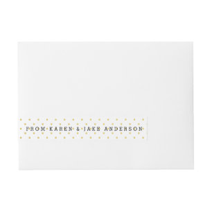Modern Gold Foil Polka Dots Wrap Around Address Label