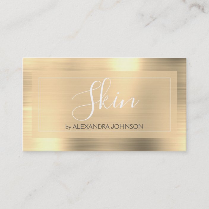 Modern Gold Foil Skin Care Business Card