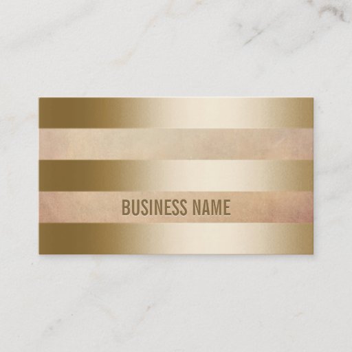 Customizable Modern Gold Foil Stripes Business Card