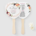 Modern Gold Frame Bloom Floral Wedding Program