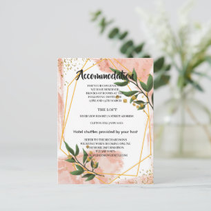 Modern Gold Frame Ivory Green FlAccommodation card