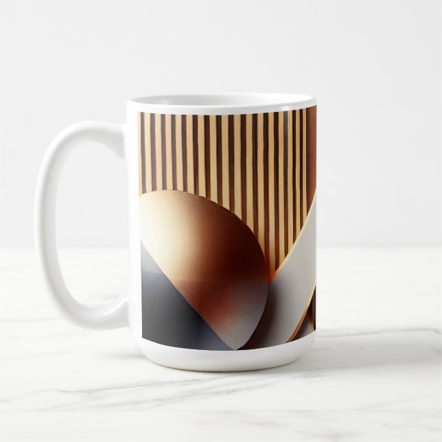 Modern Gold & Geometric Coffee Mug (Left)