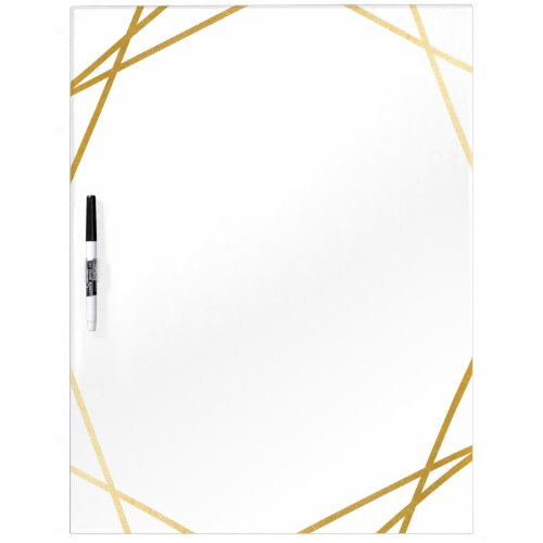 Modern Gold Geometric Large Dry Erase Board