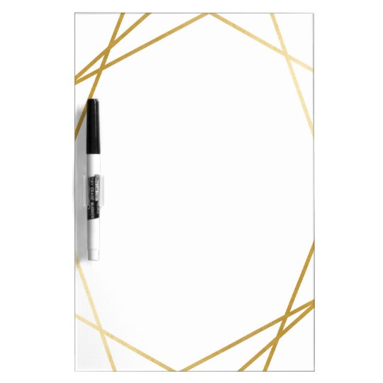 Modern Gold Geometric Medium Dry Erase Board
