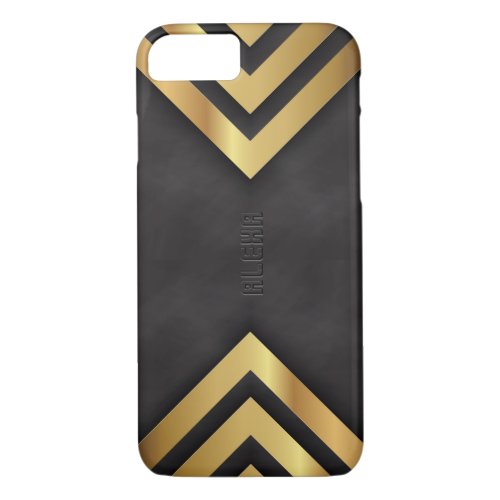 Modern Gold Geometric Triangle Design iPhone 87 Case