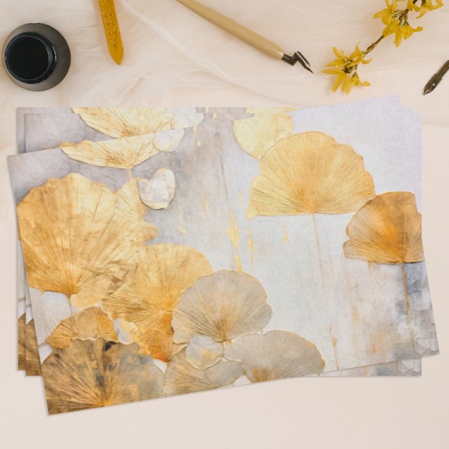 Modern Gold Gingko Tissue Paper (Creator Uploaded)