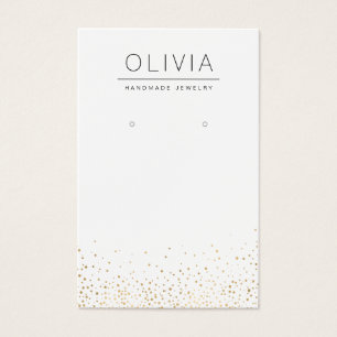 Modern gold glitter custom jewelry earring display