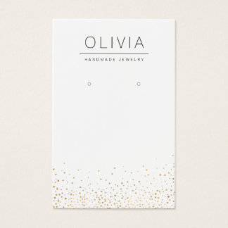 Modern gold glitter custom jewelry earring display