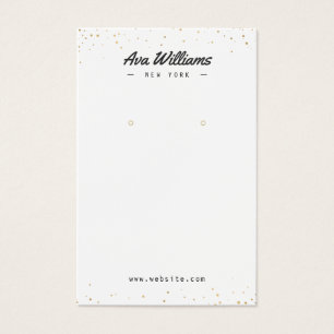 Modern gold glitter custom jewelry earring display