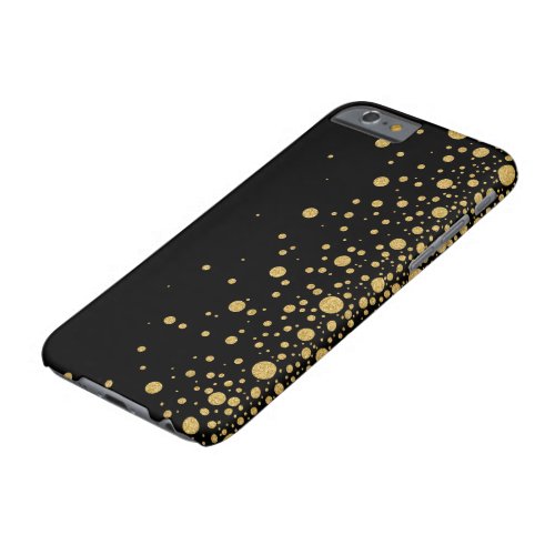 Modern Gold Glitter Dynamic Random Circles Design Barely There iPhone 6 Case