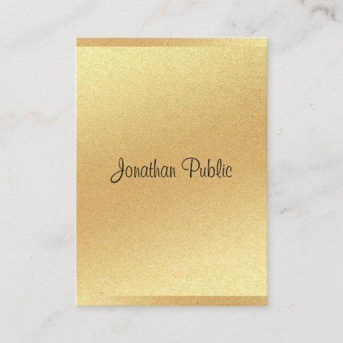 Modern Gold Glitter Hand Script Professional Cool Business Card