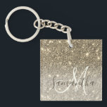 Modern Gold Glitter Sparkles Personalized Name Keychain<br><div class="desc">Introducing our Modern Gold Glitter Sparkles Personalized Name collection, where elegance meets customization. Step into a world of shimmering beauty with our exquisite range of products, designed to add a touch of luxury to your everyday life. Our collection showcases the captivating allure of modern gold glitter sparkles, creating a dazzling...</div>
