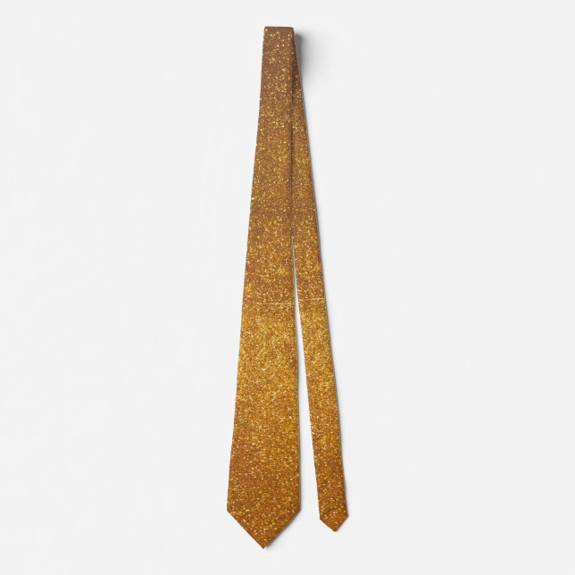 Modern Gold Glitter Texture  Neck Tie (Front)