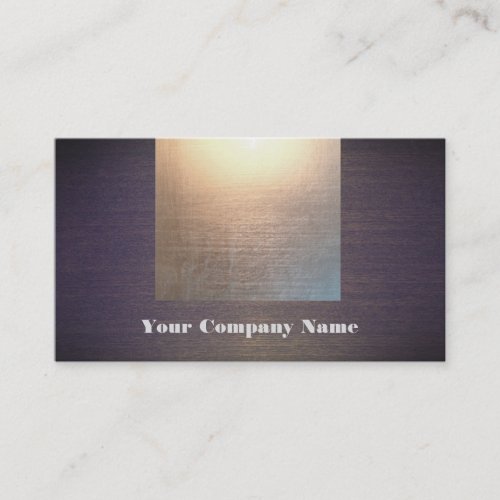Modern Gold Glow and Wood Look Business Card