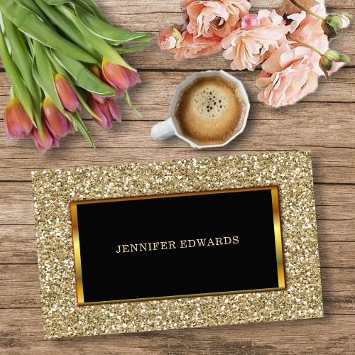 Modern Gold golden Glitter stylish professional Business Card